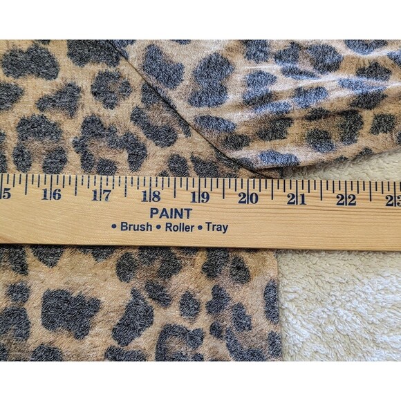 Women’s Leopard Print Tunic Top 1X, Stretchy A-Line Swing Blouse Made In USA - Picture 5 of 6